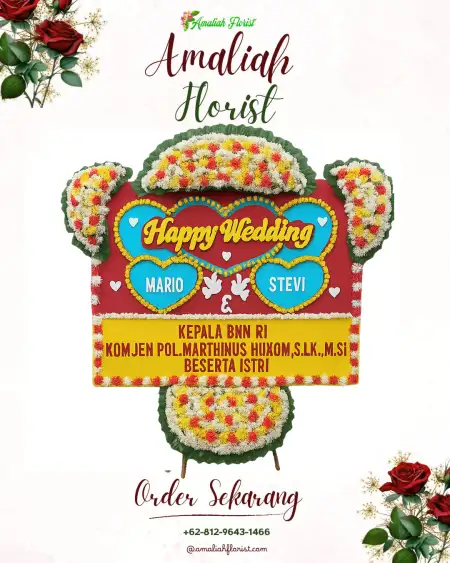 Papan Bunga Pernikahan Wetar